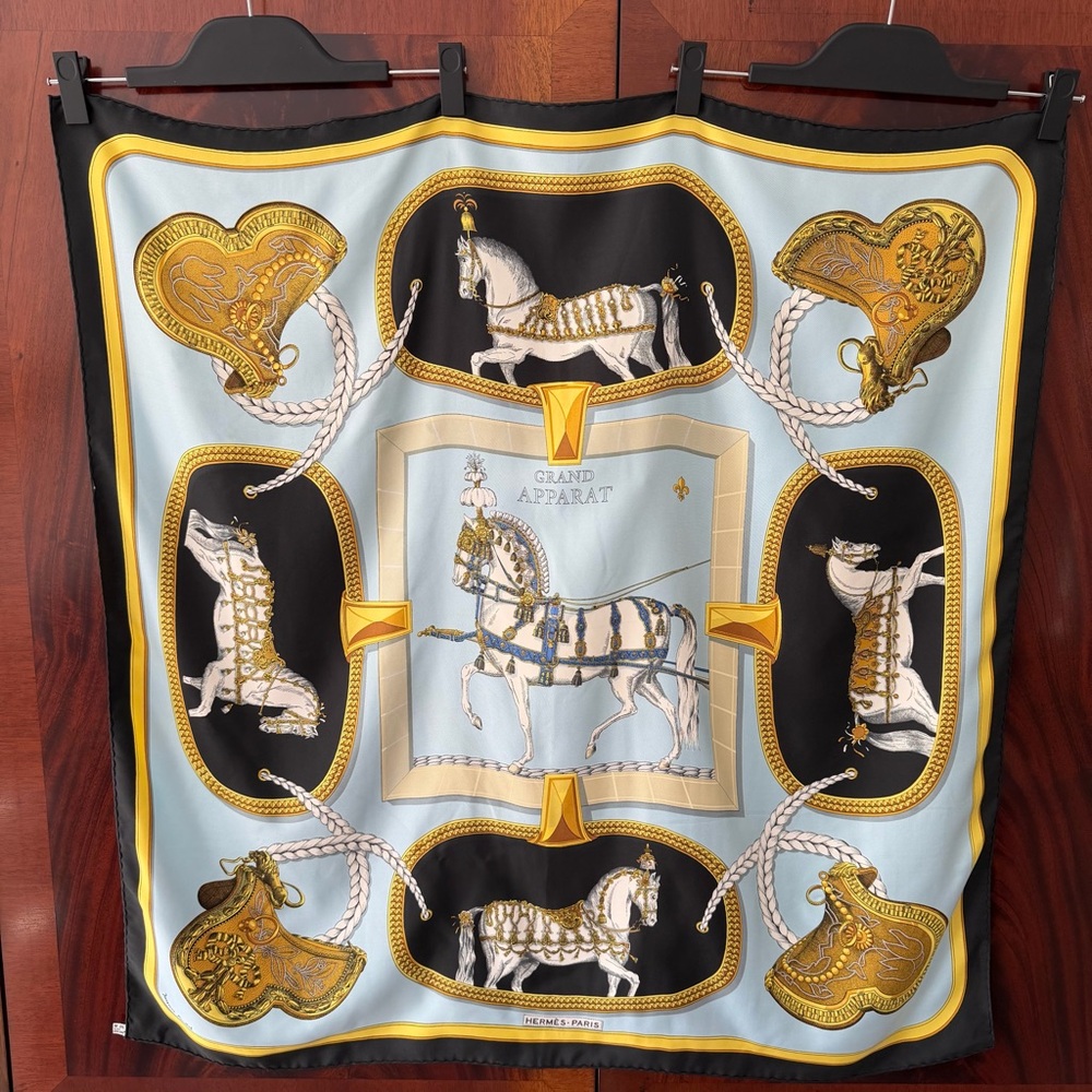 Hermès Grand Apparat Forever Silk Scarf 90 Jacques Eudel